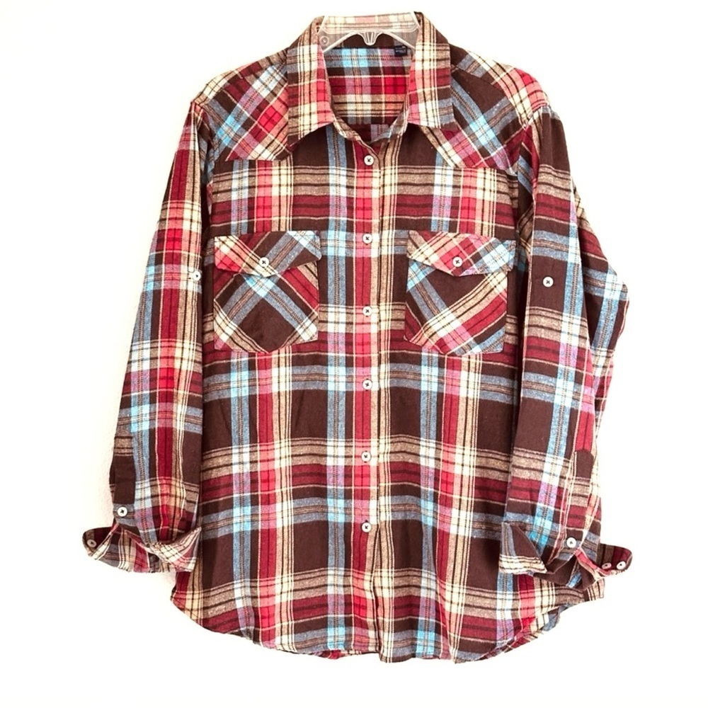 Women’s Flannel Plaid Shirt Grunge Gorpcore Fall 90’s Inspo